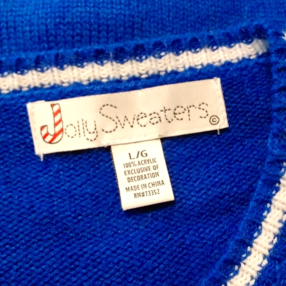 Jolly Sweaters Ugly Christmas Party Reindeer Sweater Pullover - Picture 4 of 5